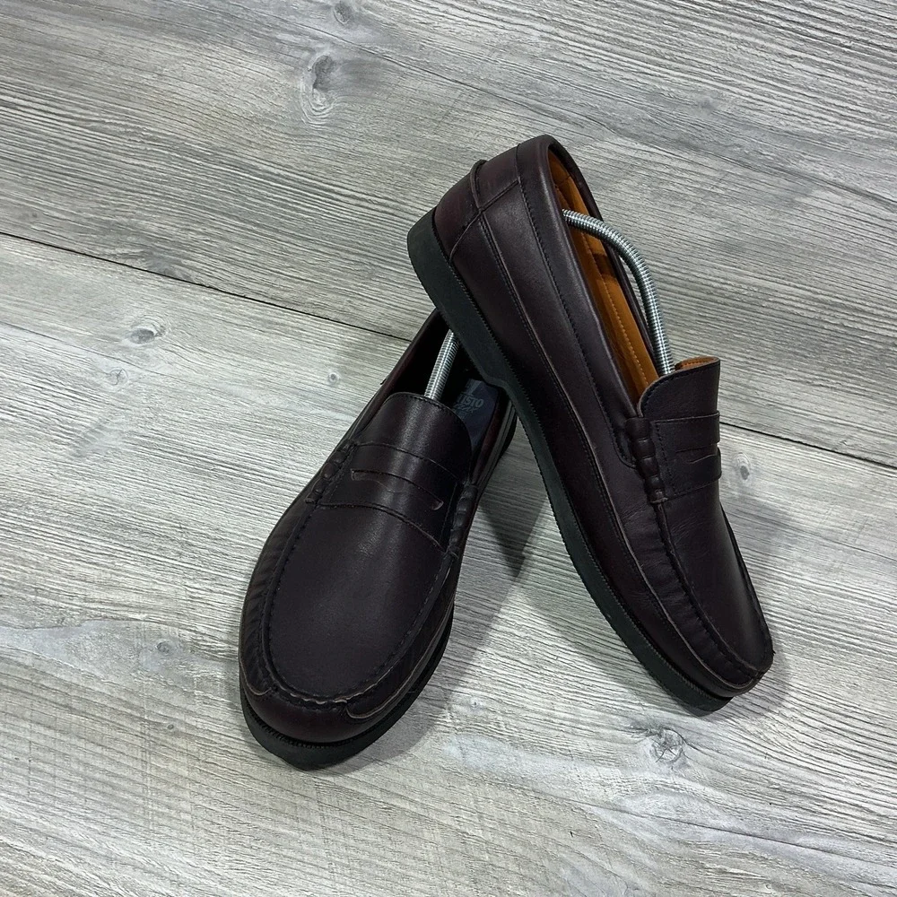 Mephisto Cap Vert Spinnaker Boat Shoes Men's Size 12 Wine Slip on Penny Loafers